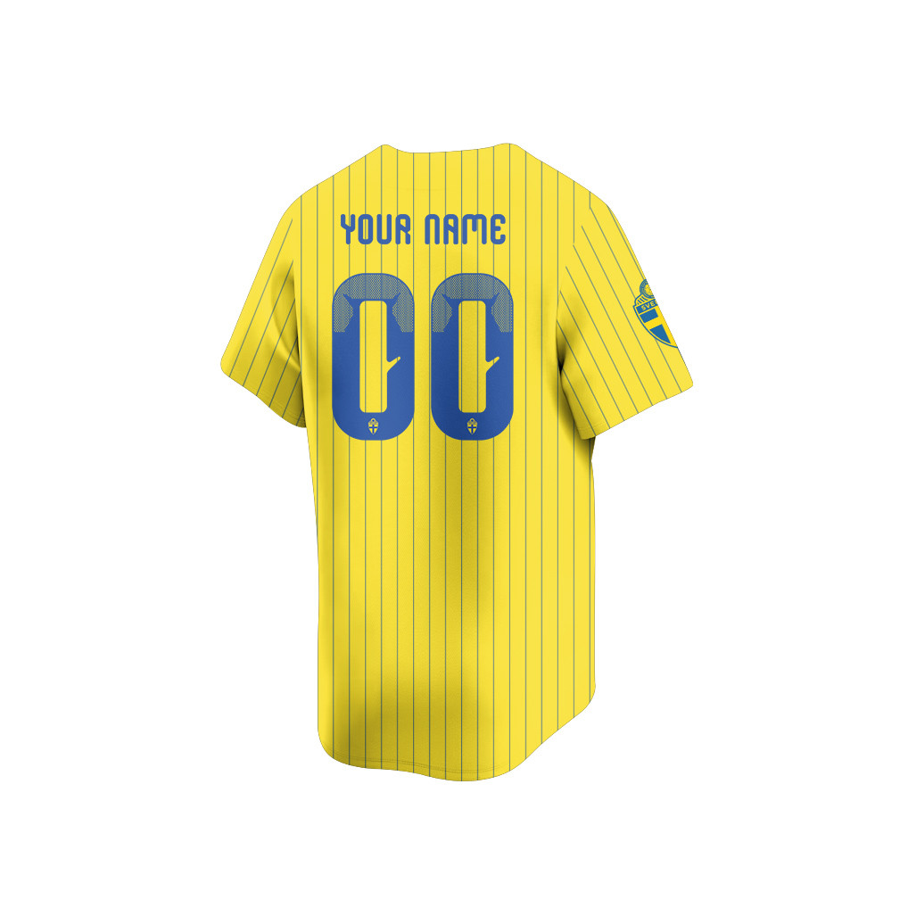 Sweden 2026 Inspired Retro Soccer Baseball Jersey – Personalized Full Print - Jersey Teams