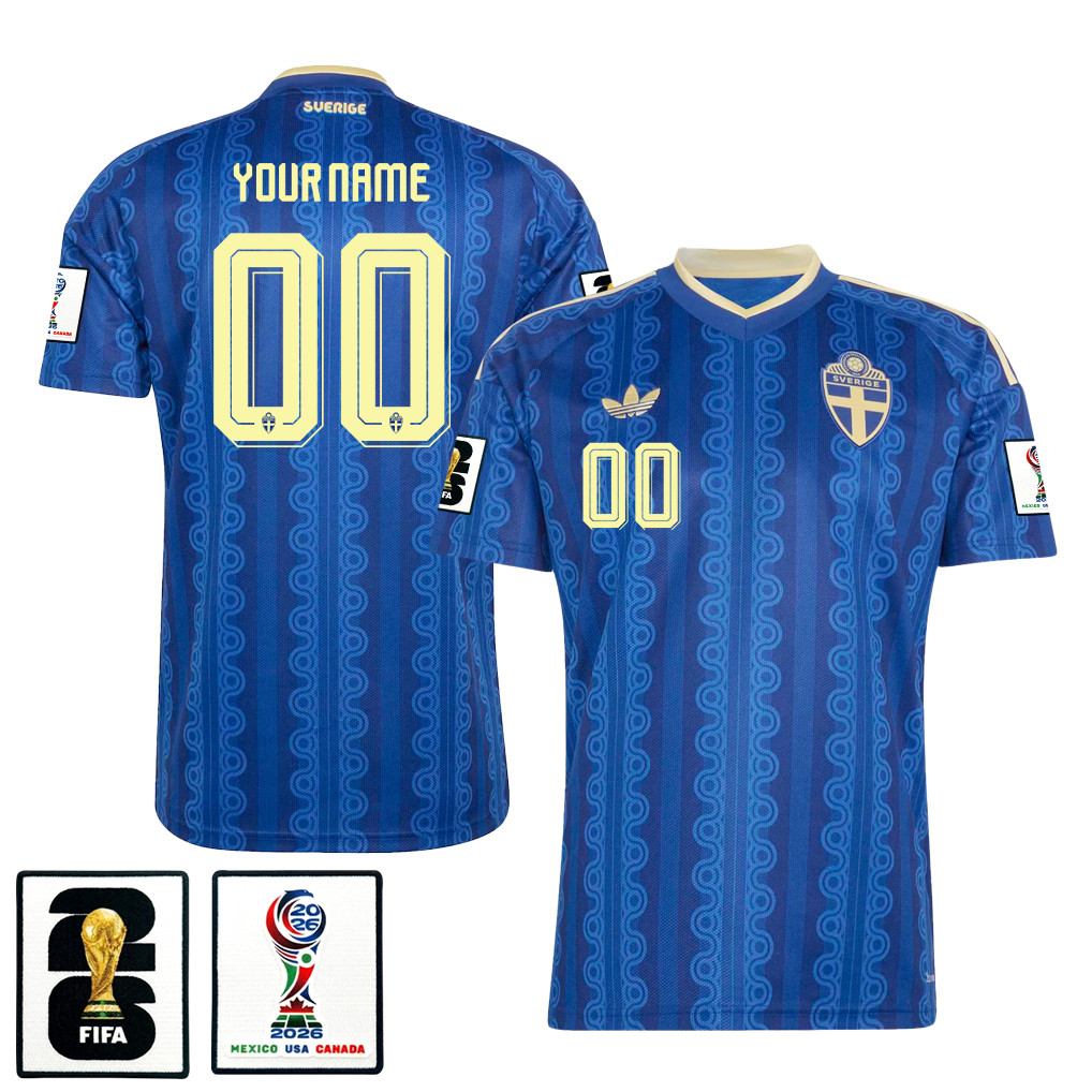 Sweden National Team 2026 Personalized Away Jersey - Blue, Men - Jersey Teams