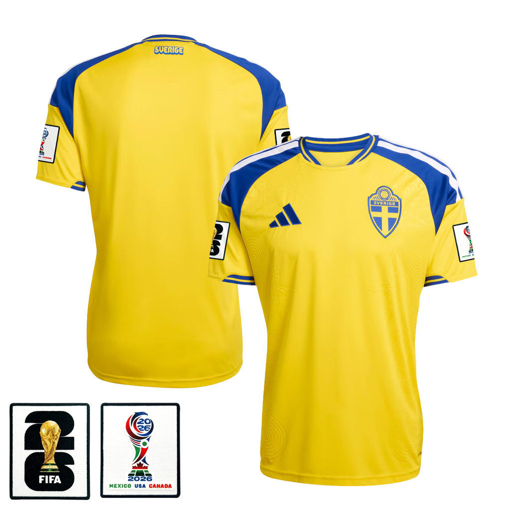Sweden National Team 2026 x World Cup Patch Home Jersey - Yellow, Men - Jersey Teams