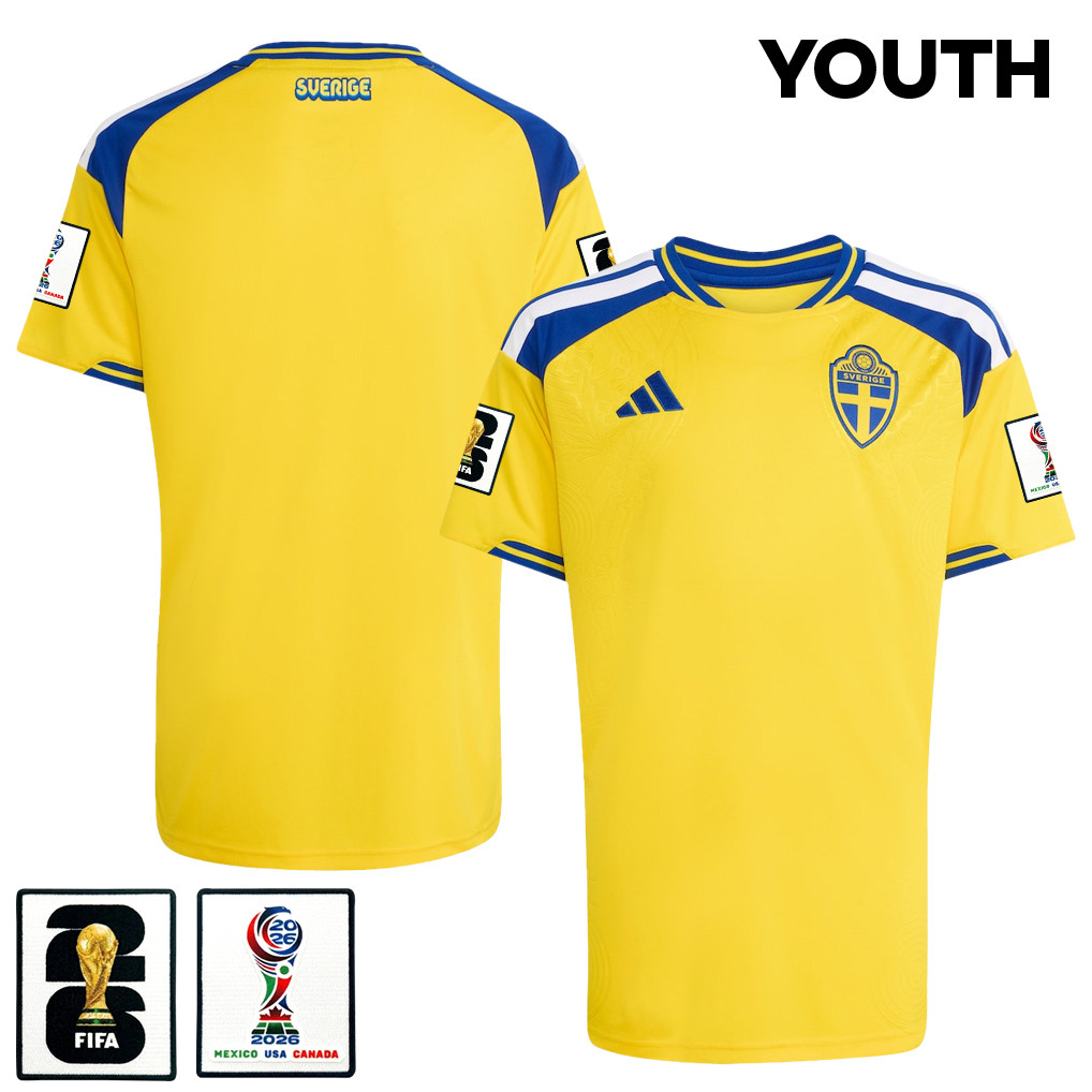 Sweden National Team 2026 Youth Home Jersey - Yellow - Jersey Teams