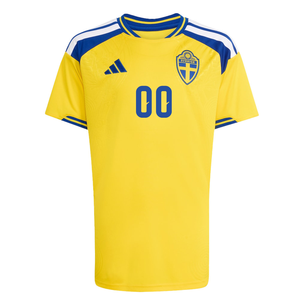 Sweden National Team 2026 Youth Personalized Home Jersey - Yellow - Jersey Teams