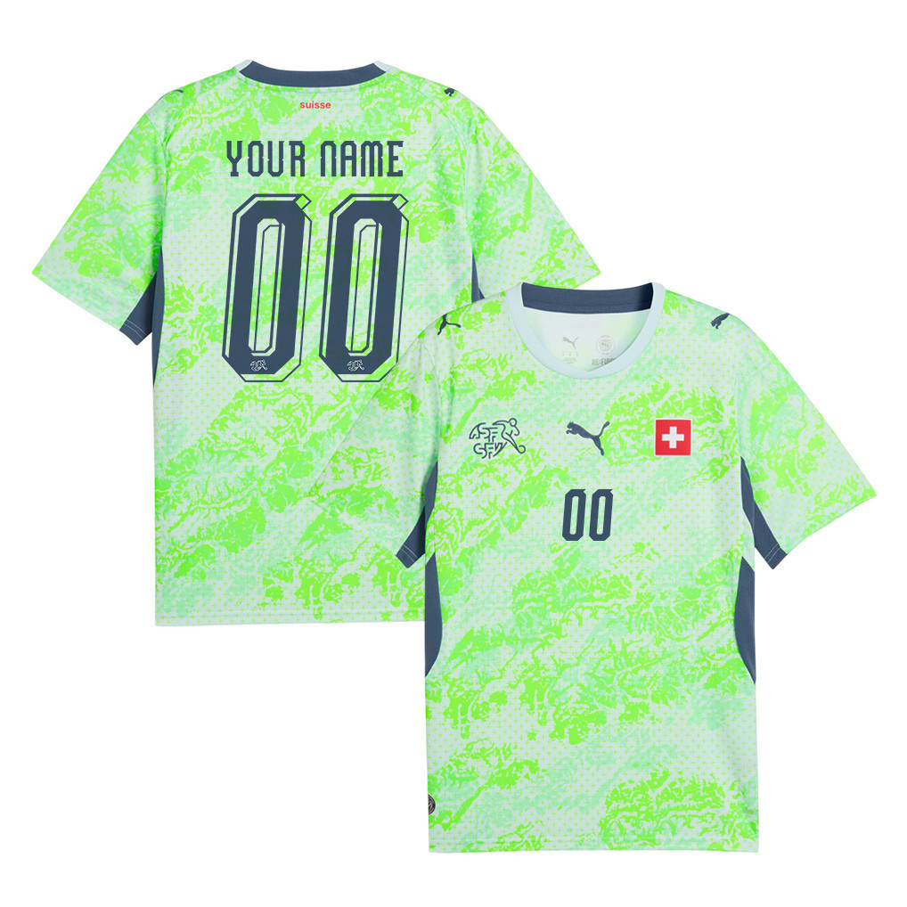 Switzerland National Team 2026 Personalized Away Jersey - Men, Green - Jersey Teams