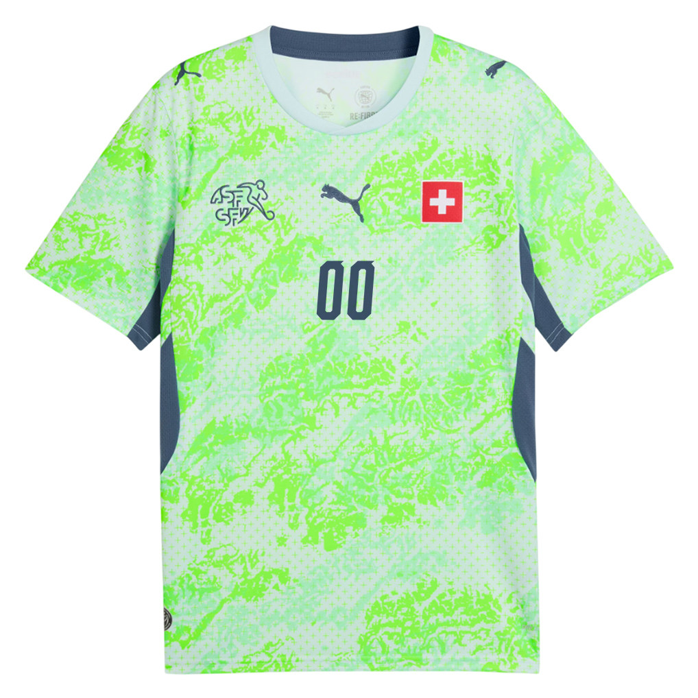 Switzerland National Team 2026 x World Cup Patch Personalized Away Jersey - Men, Green - Jersey Teams