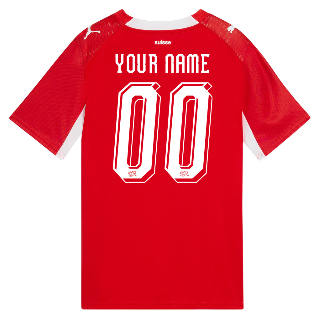 Switzerland National Team 2026 Youth Home Jersey - Personalized - Red - Jersey Teams