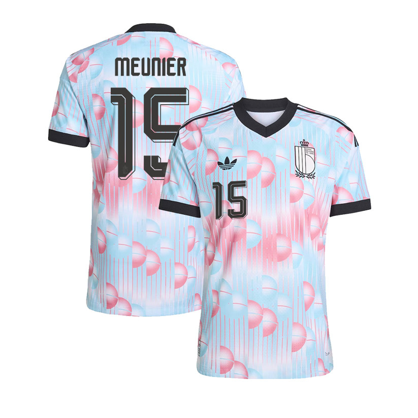 Thomas Meunier 15 Belgium National Team 2026 Away Jersey - Light Blue, Men - Jersey Teams