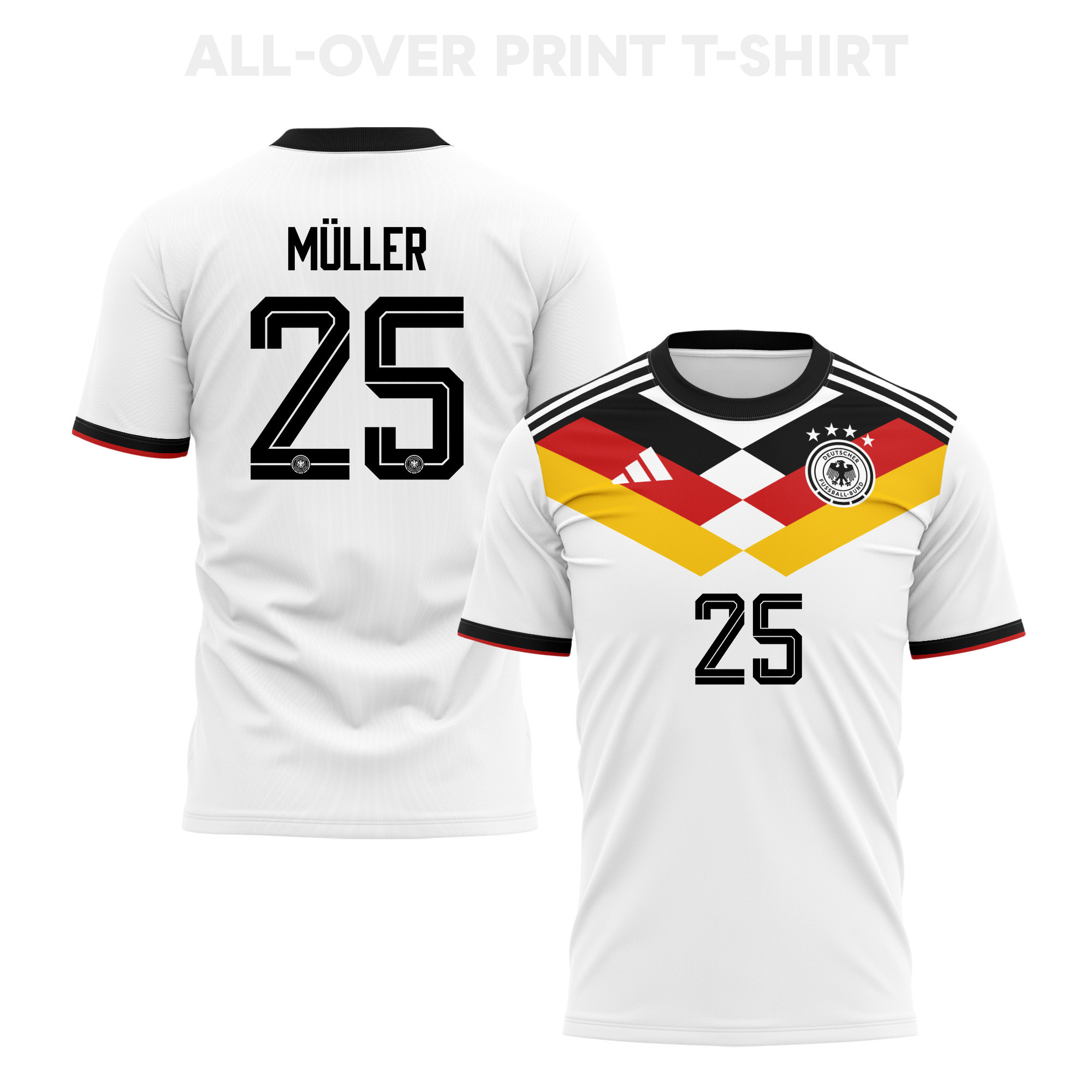 Thomas Müller 25 Germany 2026 Home 3D T-Shirt Fully Printed – Unisex, White - Jersey Teams
