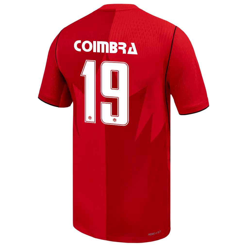 Tiago Coimbra 19 Canada National Team 2026 x World Cup Patch Home Jersey - Red, Men - Jersey Teams