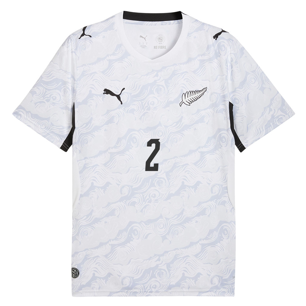 Tim Payne 2 New Zealand National Team 2026 Away Jersey - White, Men - Jersey Teams