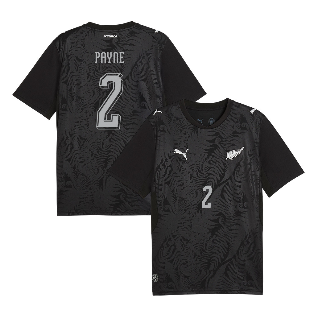 Tim Payne 2 New Zealand National Team 2026 Home Jersey - Black, Men - Jersey Teams