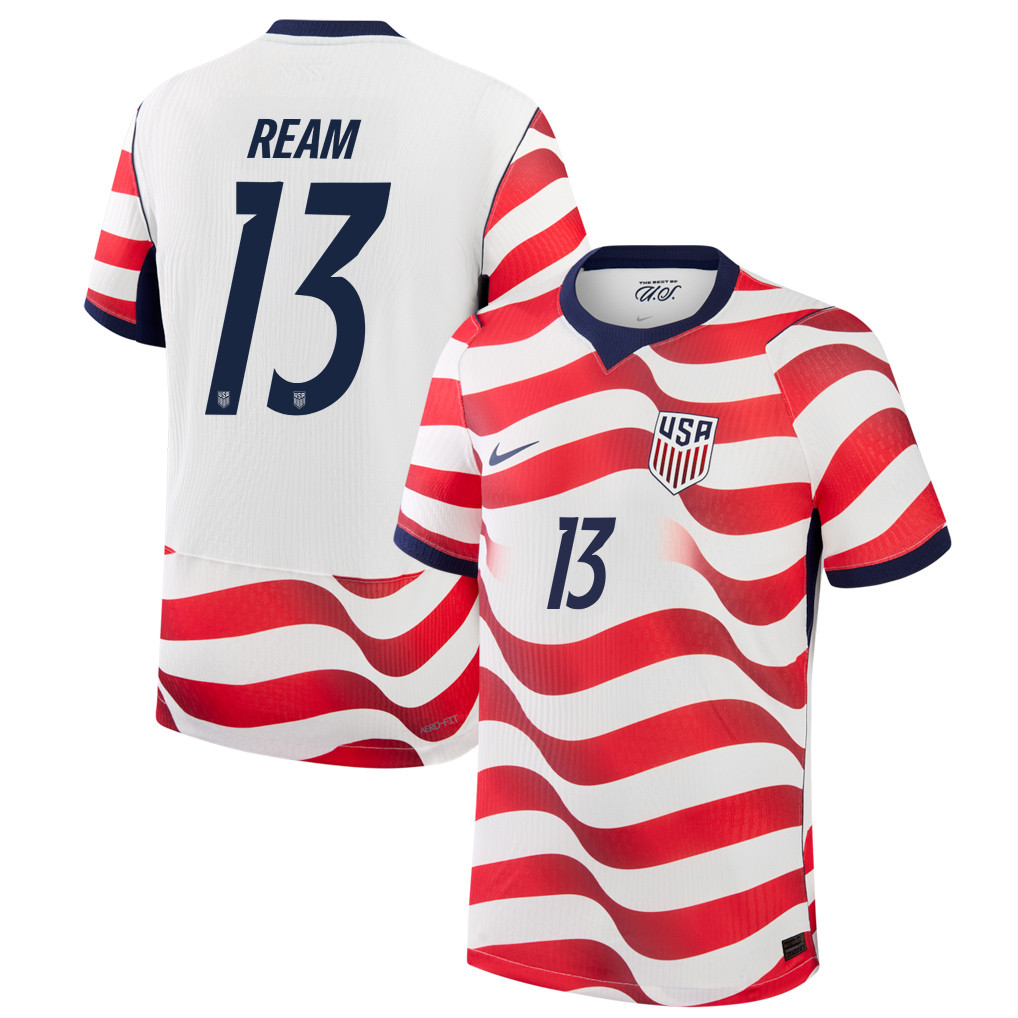 Tim Ream 13 USMNT 2026 Home Match Jersey - White, Men - Jersey Teams