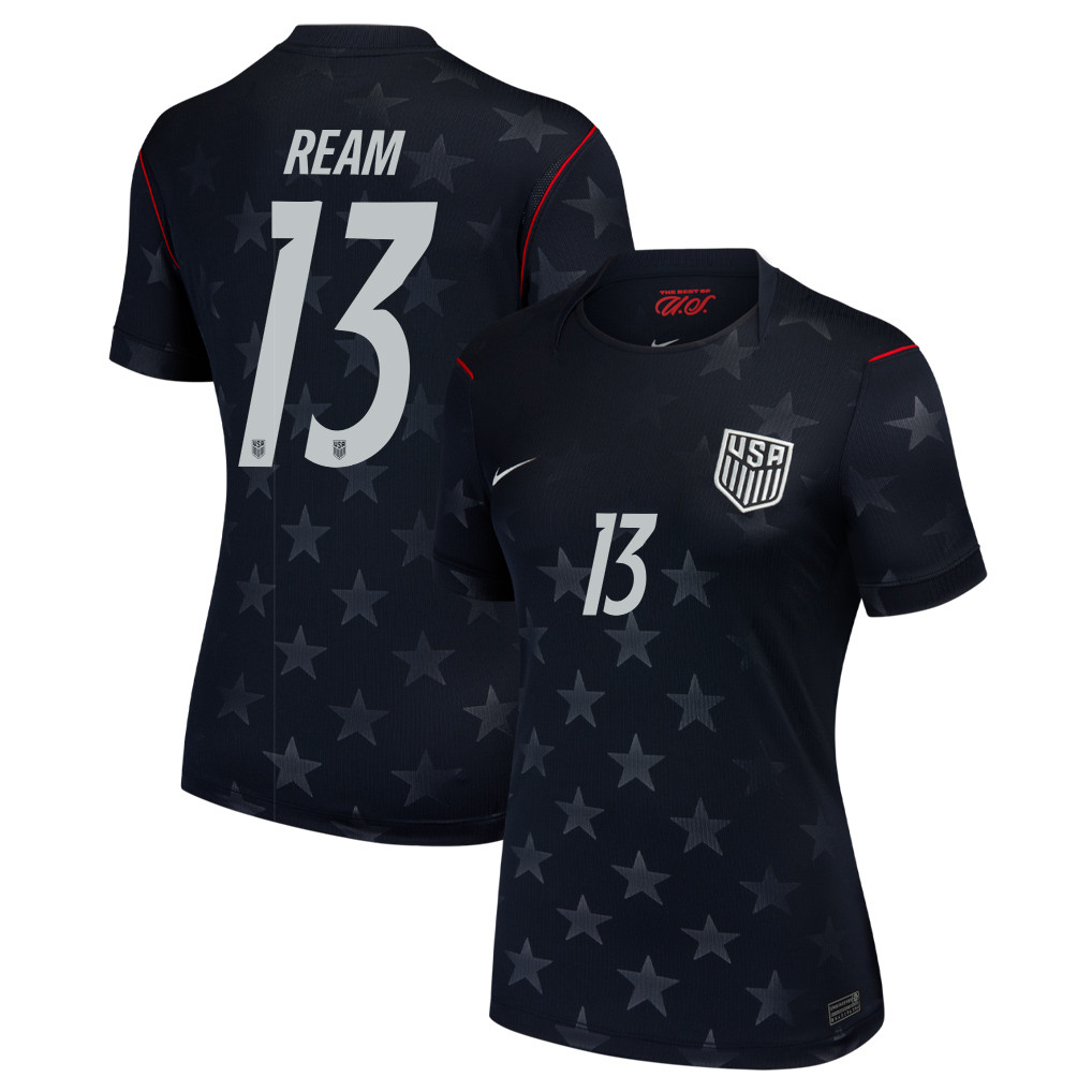 Tim Ream 13 USMNT 2026 Women's Away Stadium Game Jersey - Black - Jersey Teams
