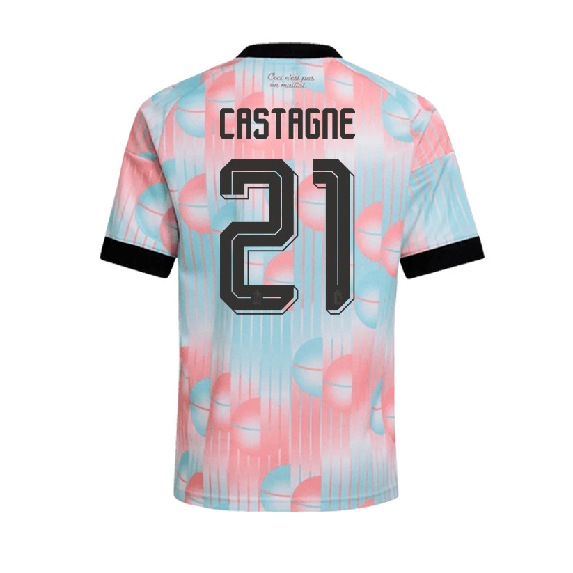 Timothy Castagne 21 Belgium 2026 YOUTH Away Jersey & Shorts Set - Light Blue - Jersey Teams