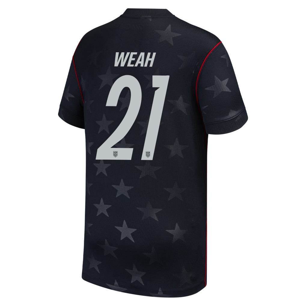 Timothy Weah 21 USMNT Youth 2026 Away Stadium Jersey - Blue - Jersey Teams