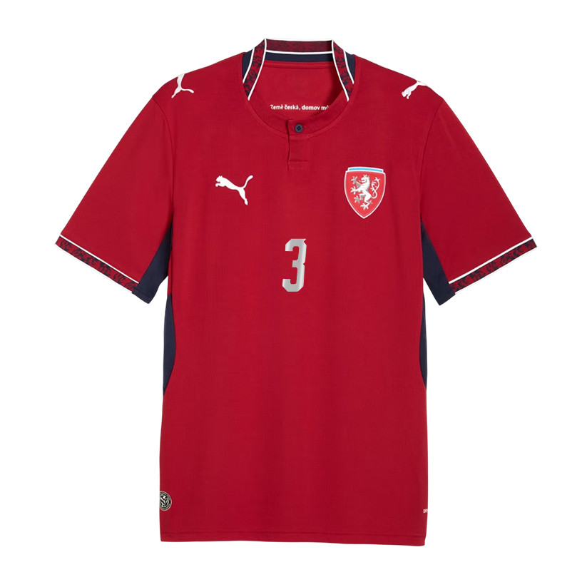 Tomas Holes 3 Czech Republic National Team 2026 Home Jersey - Red, Men - Jersey Teams
