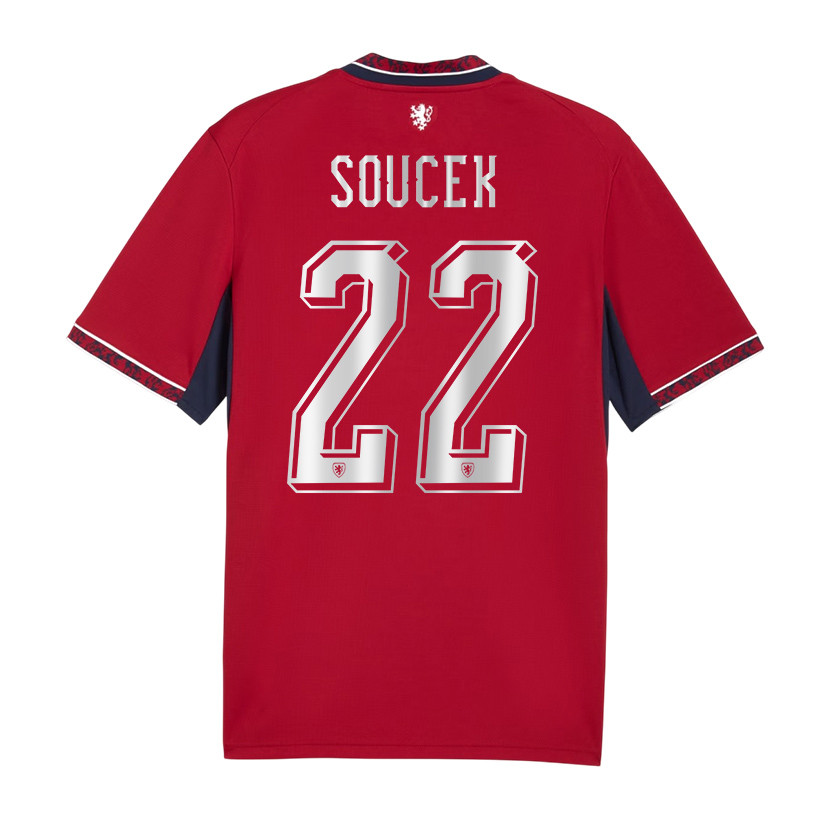 Tomas Soucek 22 Czech Republic National Team 2026 Home Jersey - Red, Men - Jersey Teams