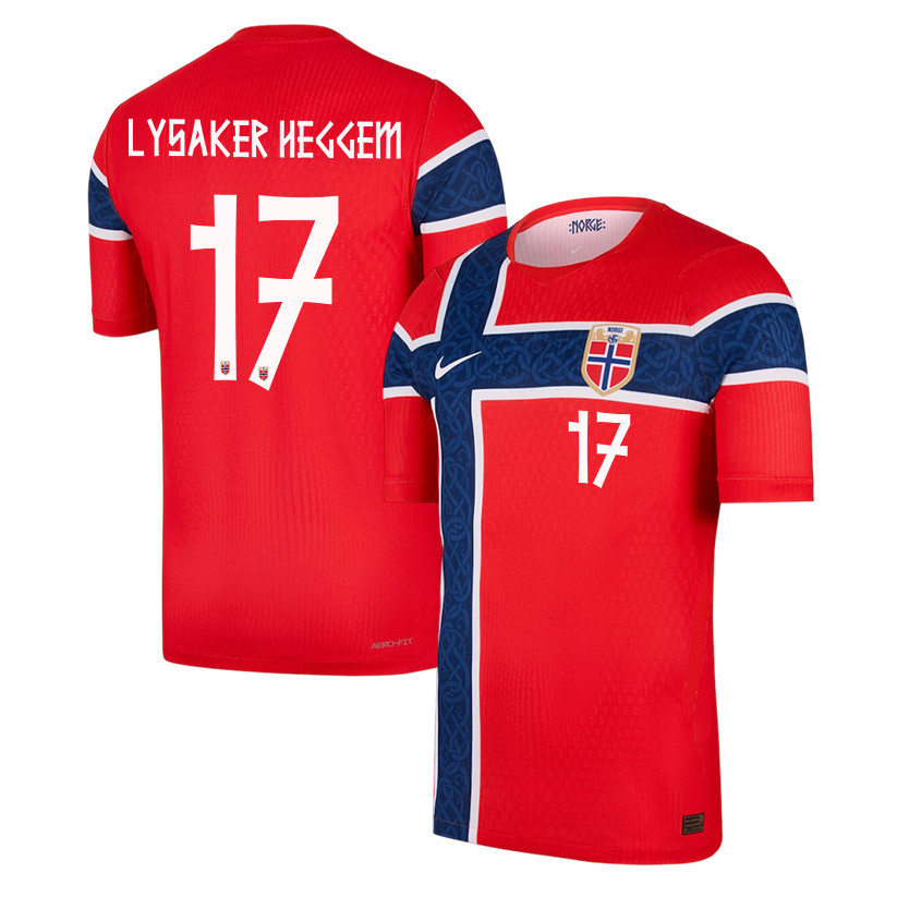 Torbjoern Lysaker Heggem 17 Norway National Team 2026 Home Jersey - Red, Men - Jersey Teams