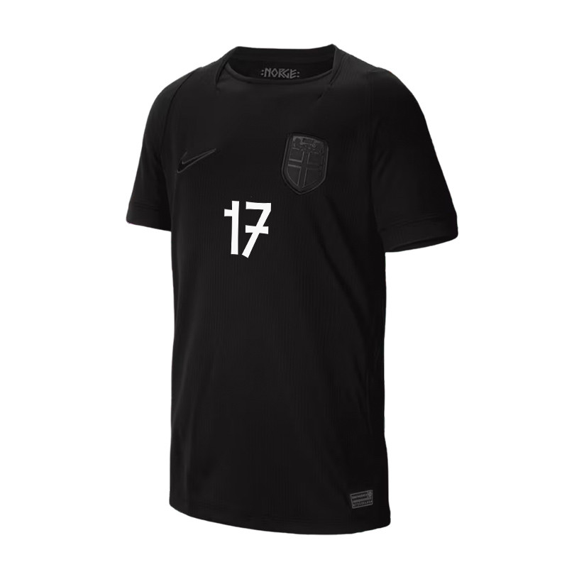 Torbjoern Lysaker Heggem 17 Youth Norway National Team 2026 Away Jersey - Black - Jersey Teams