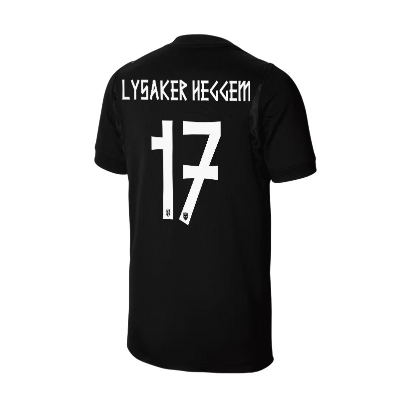 Torbjoern Lysaker Heggem 17 Youth Norway National Team 2026 Away Jersey - Black - Jersey Teams