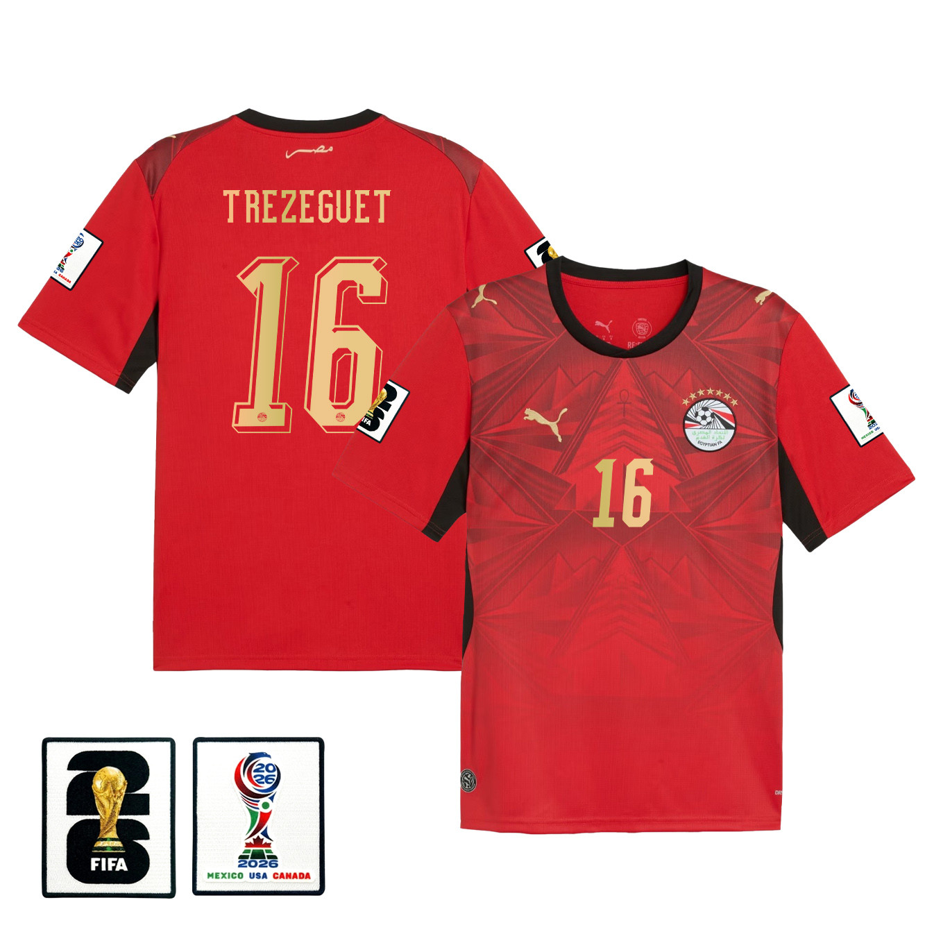 Trezeguet 16 Egypt National Team 2026 Home Jersey - Red, Men - Jersey Teams