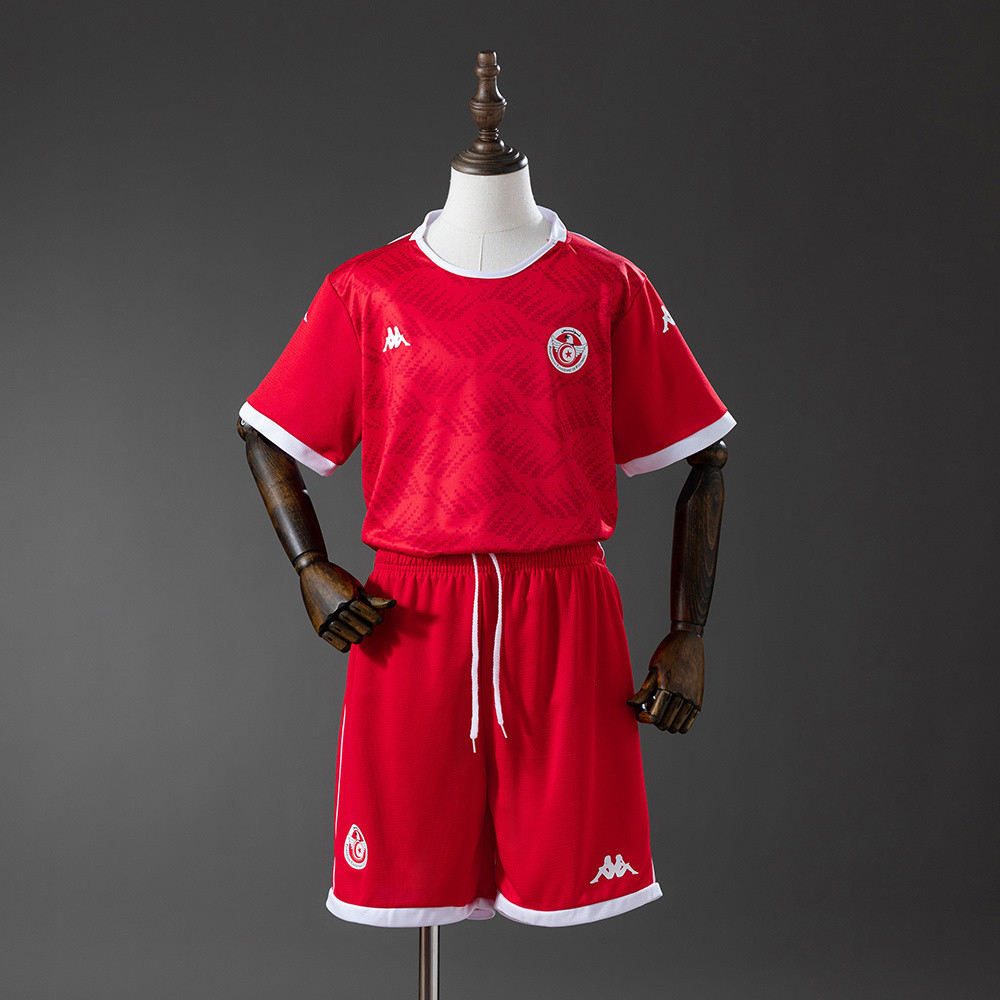 Tunisia National Team 2026 Home Youth Kit - Children Soccer Set - Jersey Teams