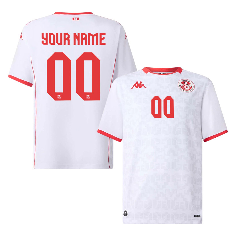 Tunisia National Team 2026 Personalized Away Jersey - White, Men - Jersey Teams