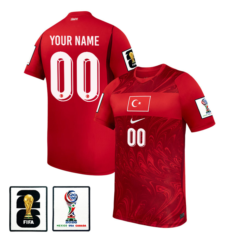 Turkey National Team 2026 Home Jersey - Personalized - Red, Men - Jersey Teams