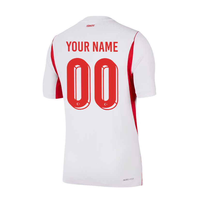 Turkey National Team 2026 Personalized Away Jersey - White, Men - Jersey Teams