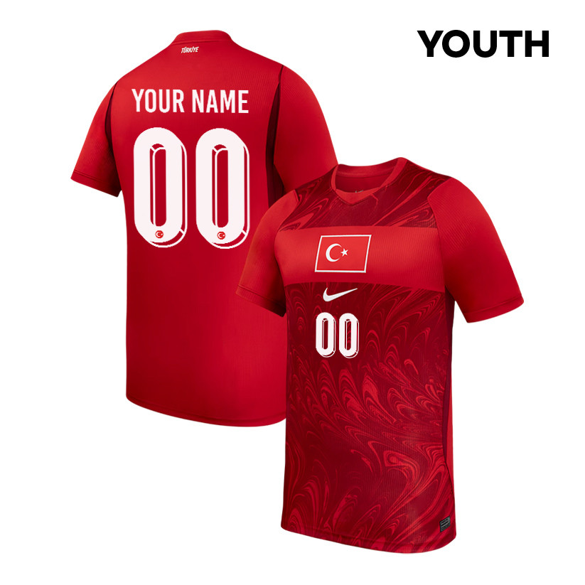 Turkey National Team 2026 Youth Home Jersey - Personalized - Red - Jersey Teams