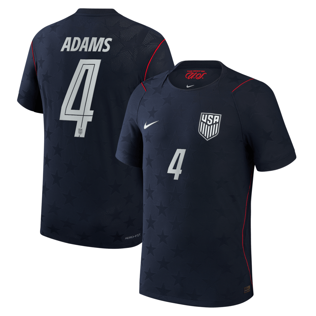 Tyler Adams 4 USMNT 2026 Away Match Jersey - Blue, Men - Jersey Teams