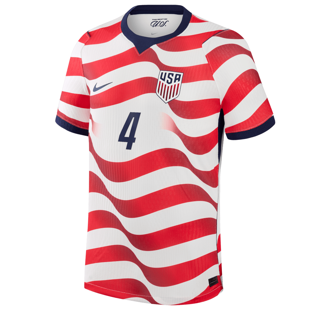 Tyler Adams 4 USMNT 2026 Home Match Jersey – White, Men – Jersey Teams