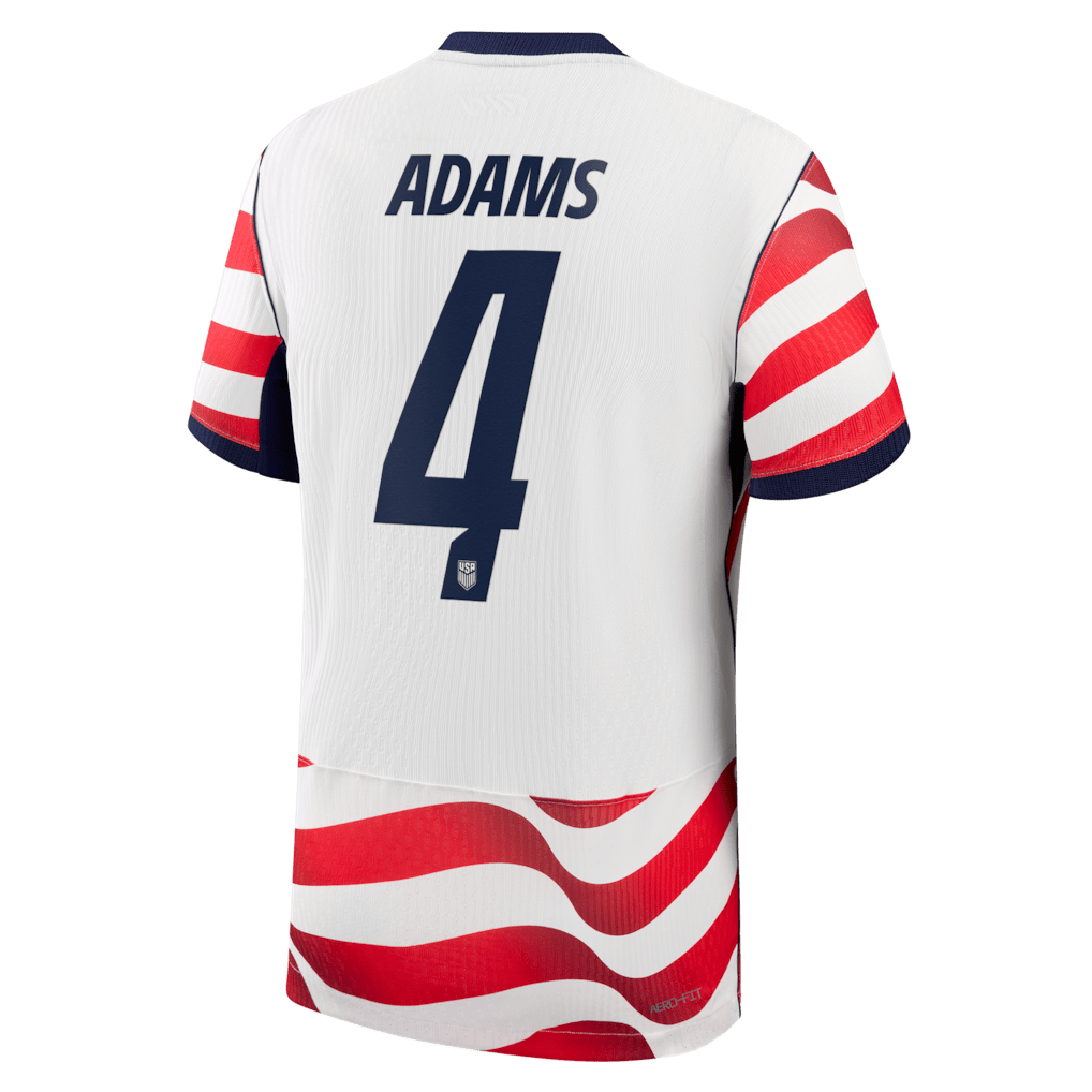 Tyler Adams 4 USMNT 2026 Home Match Jersey - White, Men - Jersey Teams