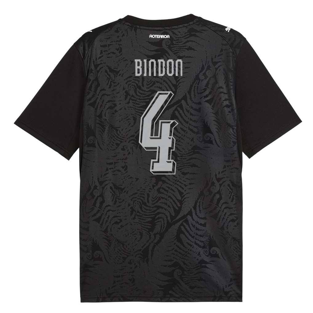 Tyler Bindon 4 New Zealand National Team 2026 Home Jersey - Black, Men - Jersey Teams
