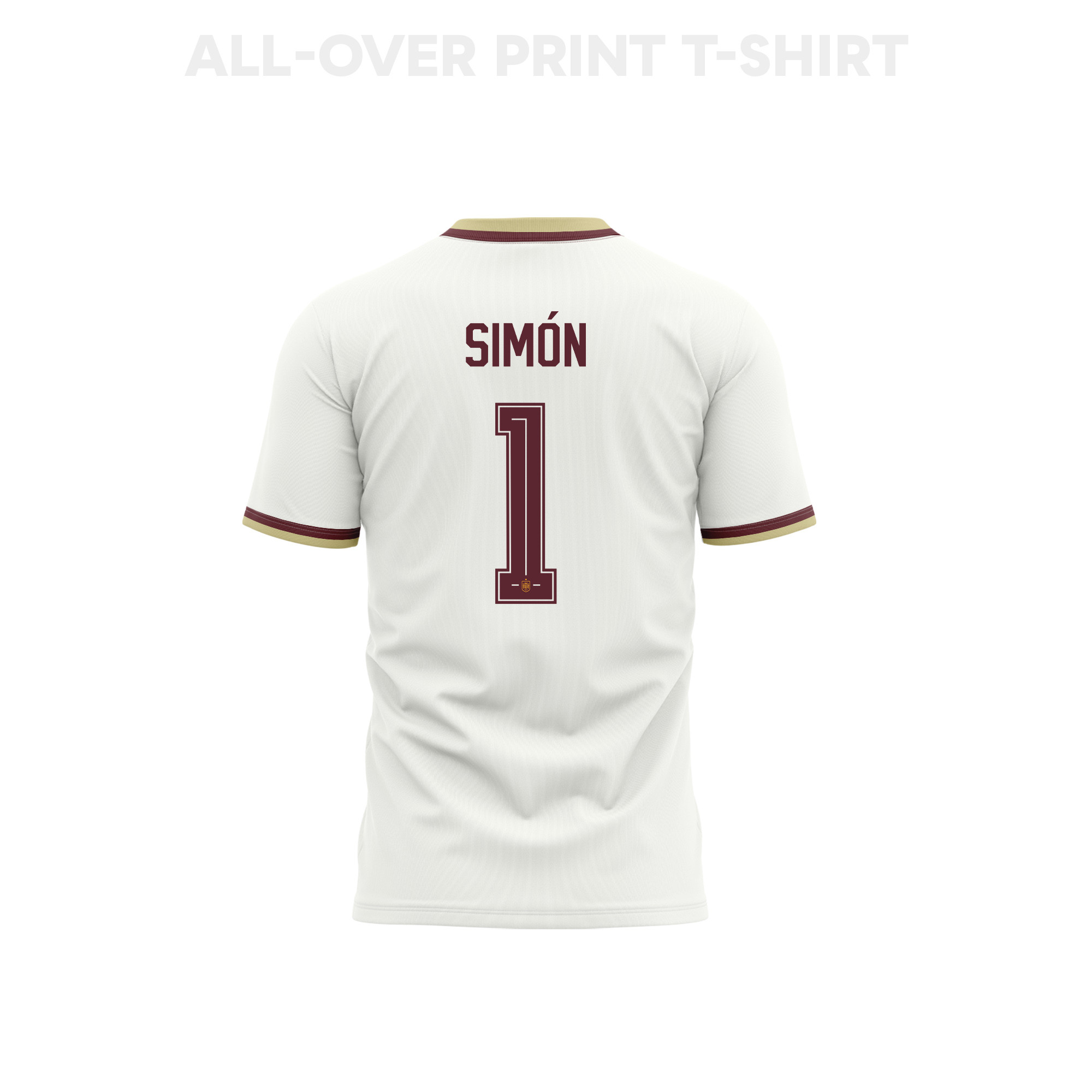 Unai Simón 1 Spain 2026 Away 3D T-Shirt Fully Printed – Unisex, White - Jersey Teams