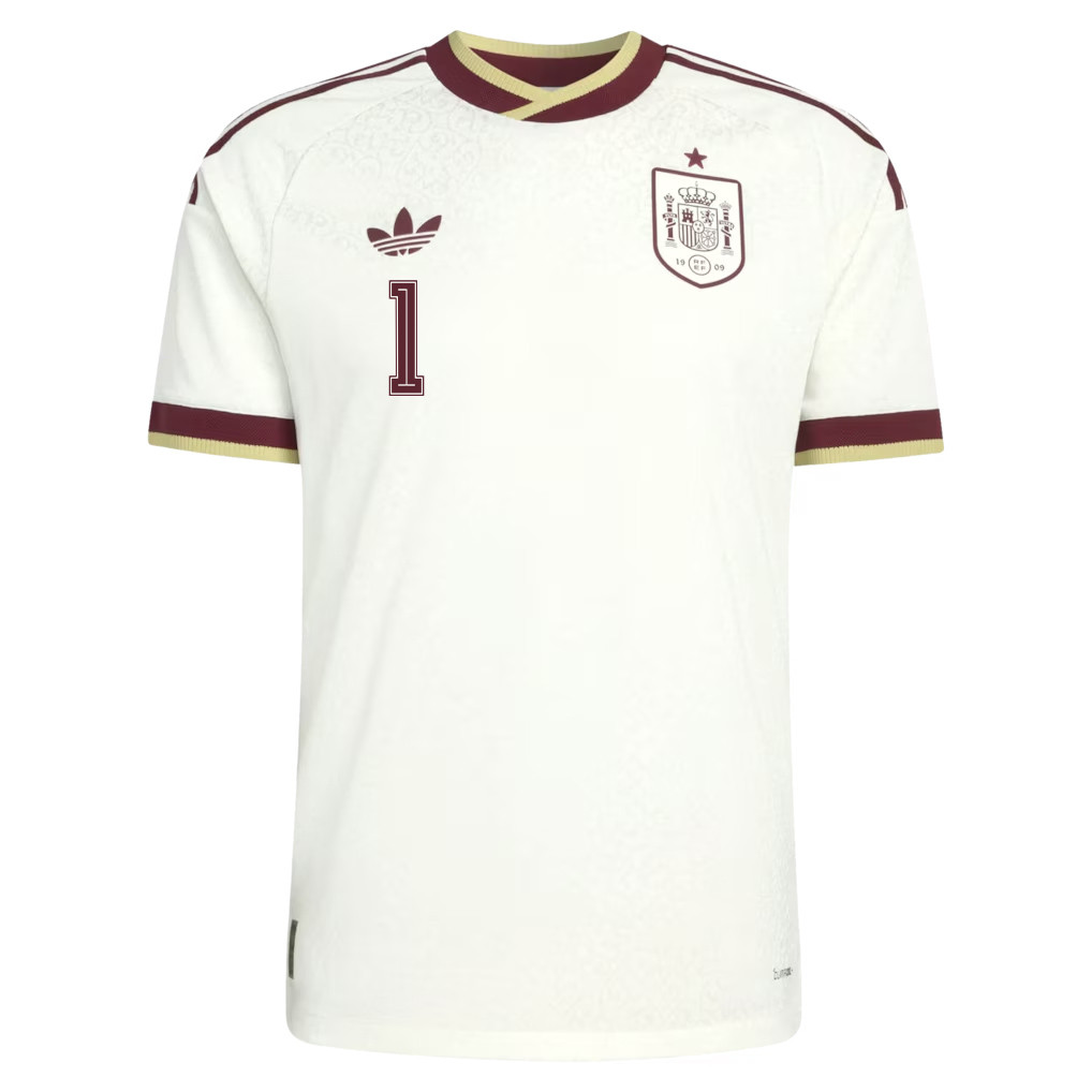 Unai Simón 1 Spain National Team 2026 x World Cup Patch Away Jersey – White, Men – Jersey Teams