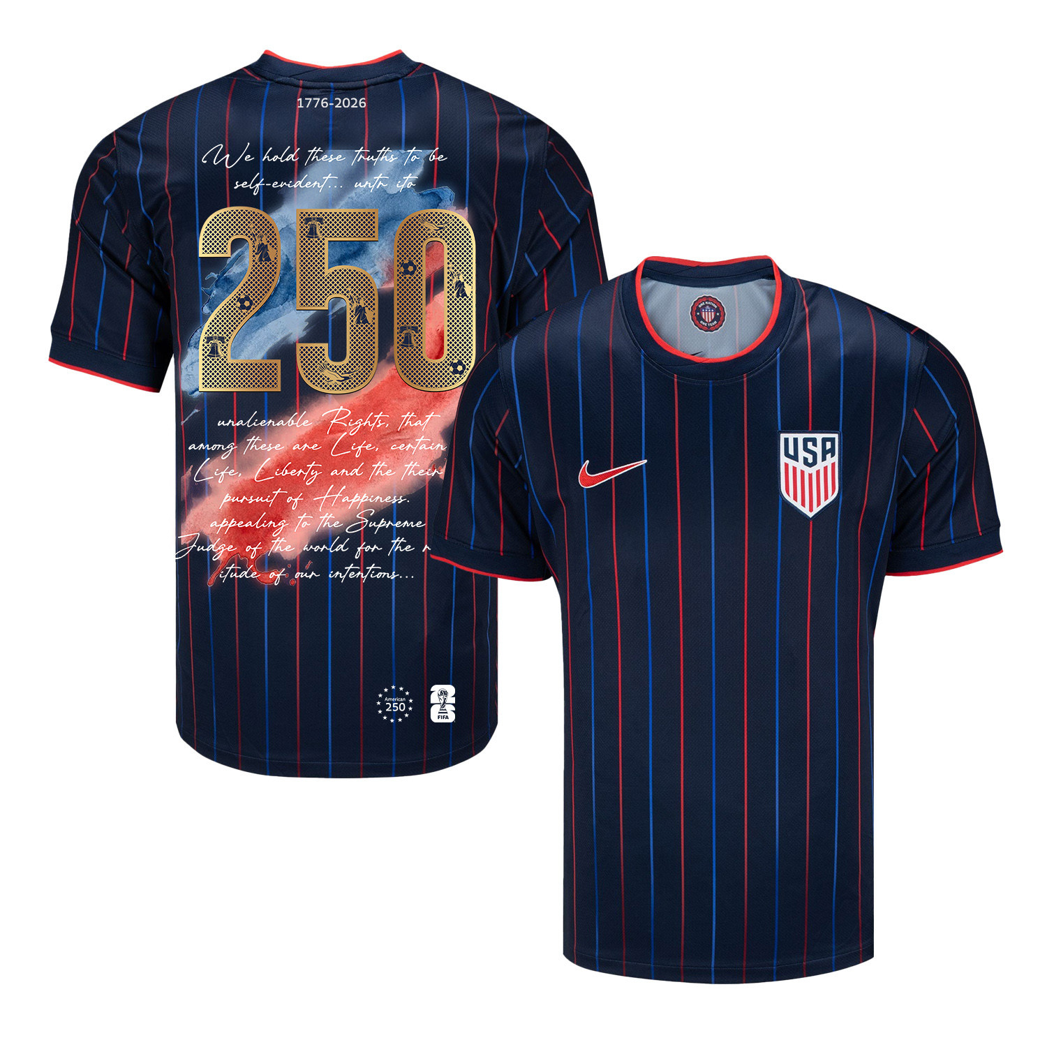USMNT 2026 Away Soccer Jersey – USA Freedom Heritage Design, Men Navy – Jersey Teams