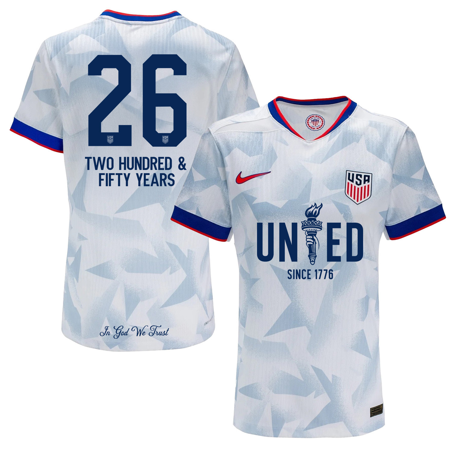 USMNT 2026 Men Home Jersey – United Since 1776 America 250 Patriotic Jersey – Jersey Teams