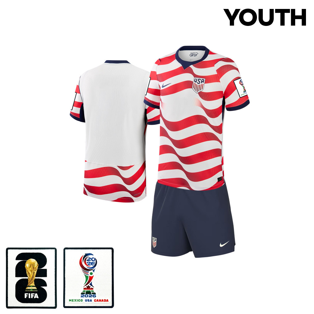 USMNT 2026 YOUTH Home Jersey & Shorts Set - Jersey Teams