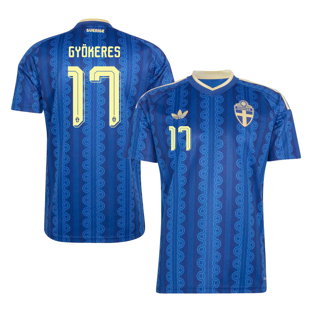 Viktor Gyoekeres 17 Sweden National Team 2026 Away Jersey - Blue, Men - Jersey Teams