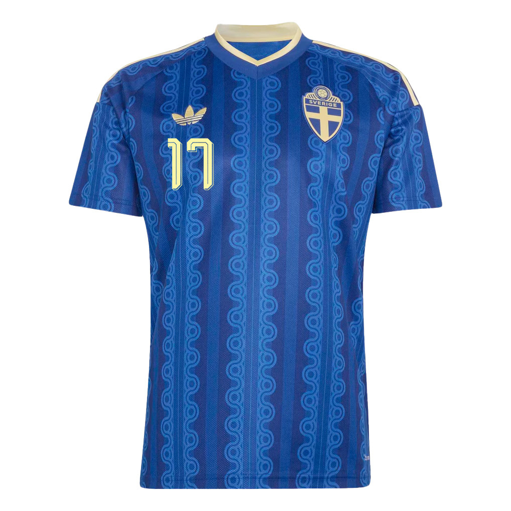 Viktor Gyoekeres 17 Sweden National Team 2026 Away Jersey - Blue, Men - Jersey Teams