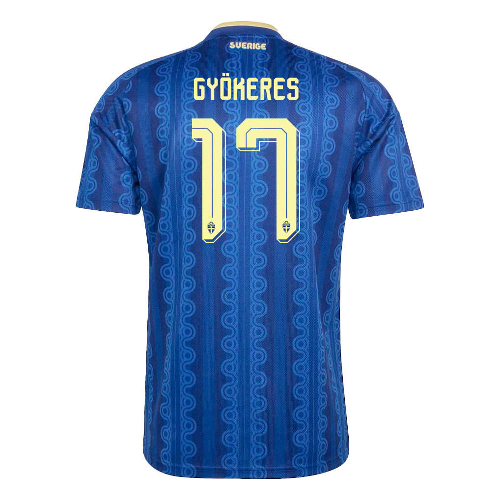 Viktor Gyoekeres 17 Sweden National Team 2026 Away Jersey - Blue, Men - Jersey Teams