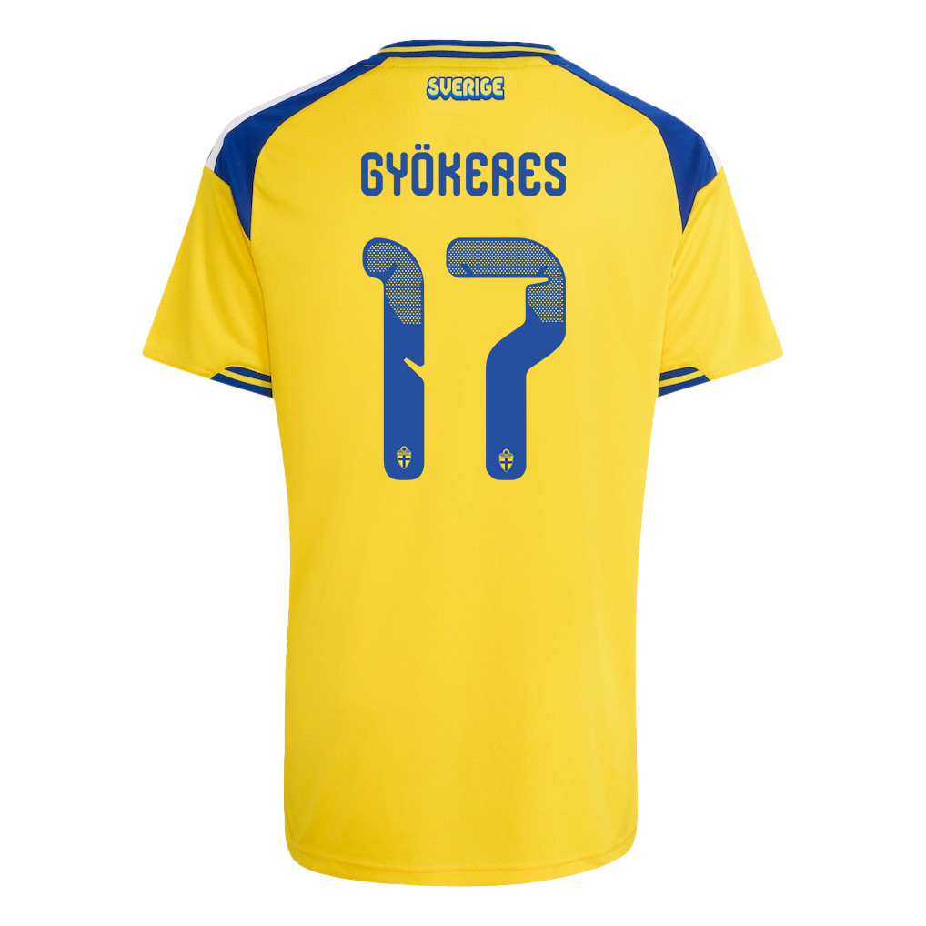 Viktor Gyoekeres 17 Youth Sweden National Team 2026 Home Jersey - Yellow - Jersey Teams
