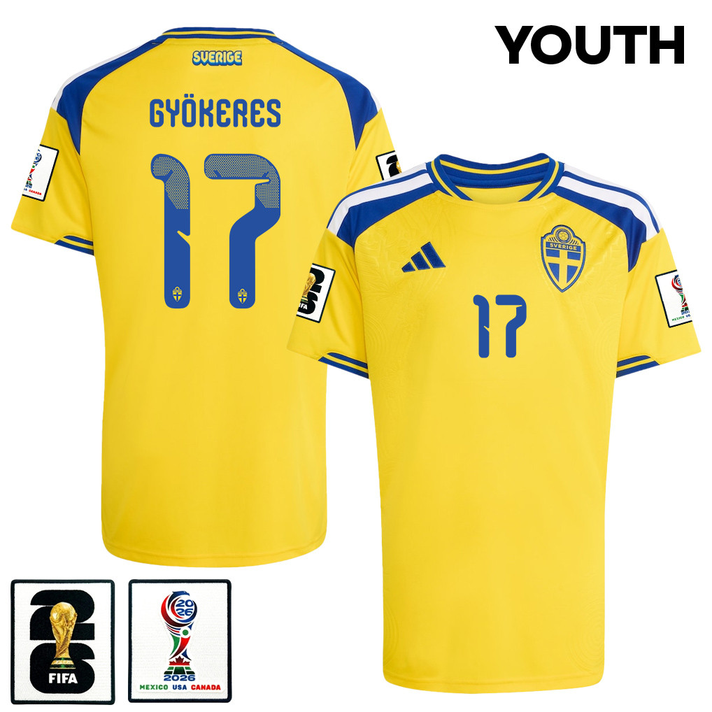 Viktor Gyoekeres 17 Youth Sweden National Team 2026 Home Jersey - Yellow - Jersey Teams