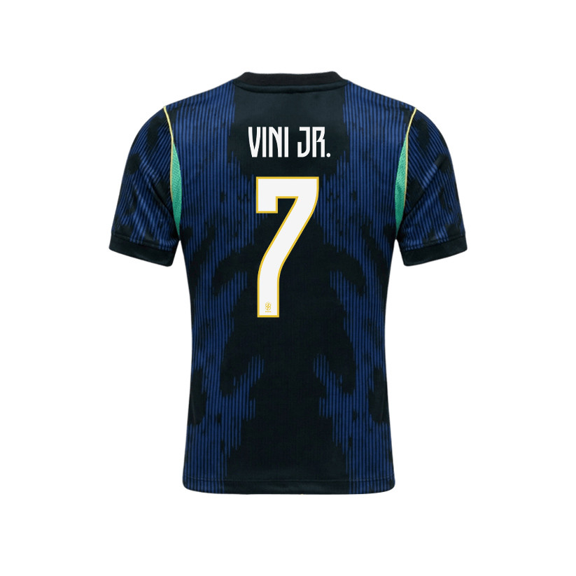 Vinícius Júnior 7 Brazil 2026 YOUTH Away Jersey & Shorts Set - Blue - Jersey Teams