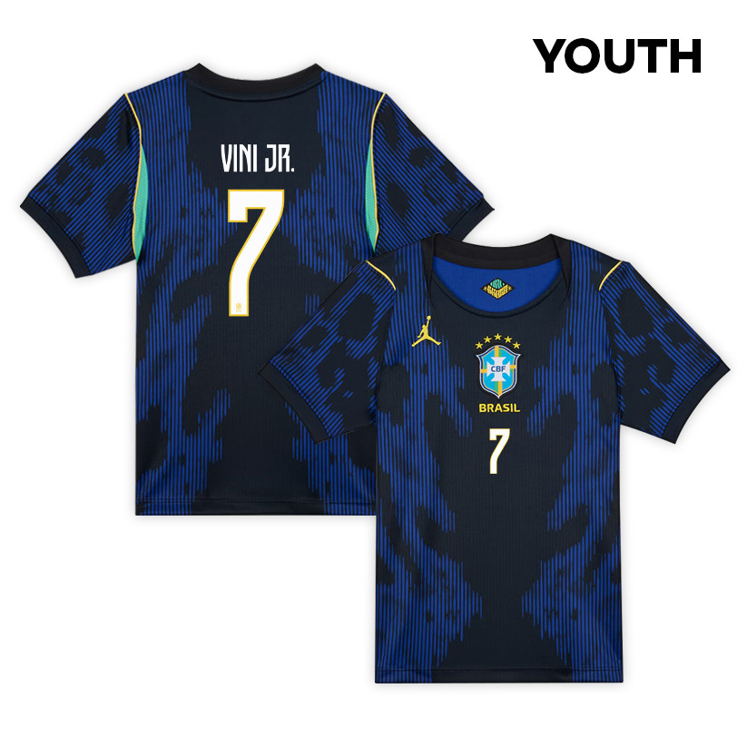 Vinícius Júnior 7 Brazil National Team 2026 Youth Away Jersey - Blue - Jersey Teams