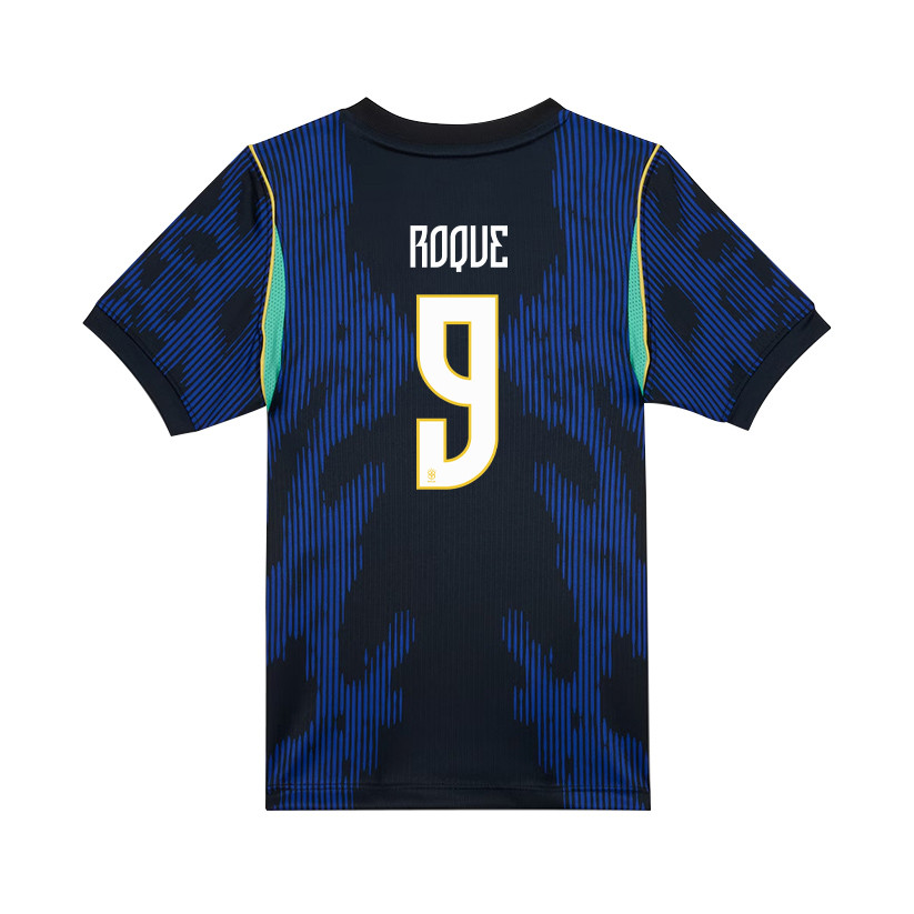 Vitor Roque 9 Brazil National Team 2026 Youth Away Jersey - Blue - Jersey Teams