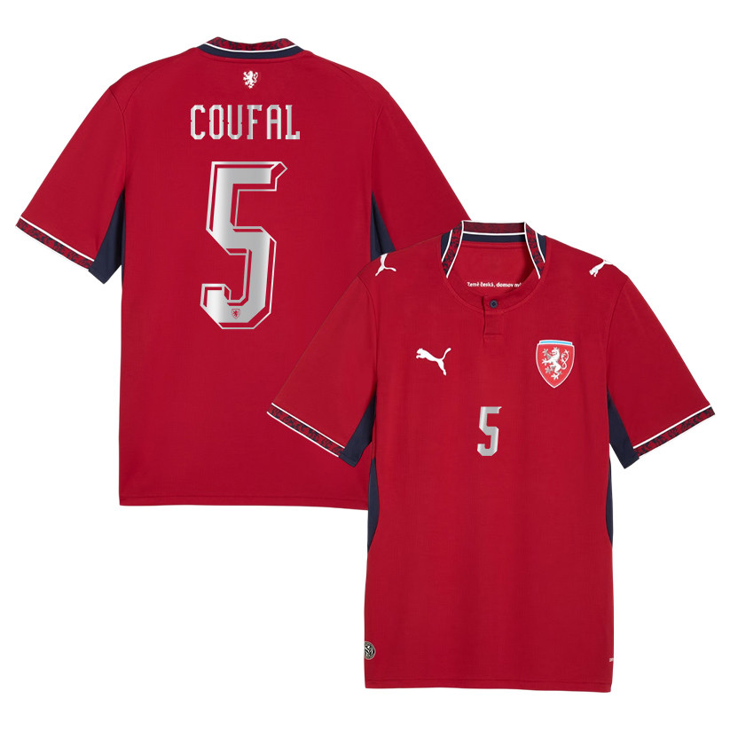 Vladimir Coufal 5 Czech Republic National Team 2026 Home Jersey - Red, Men - Jersey Teams