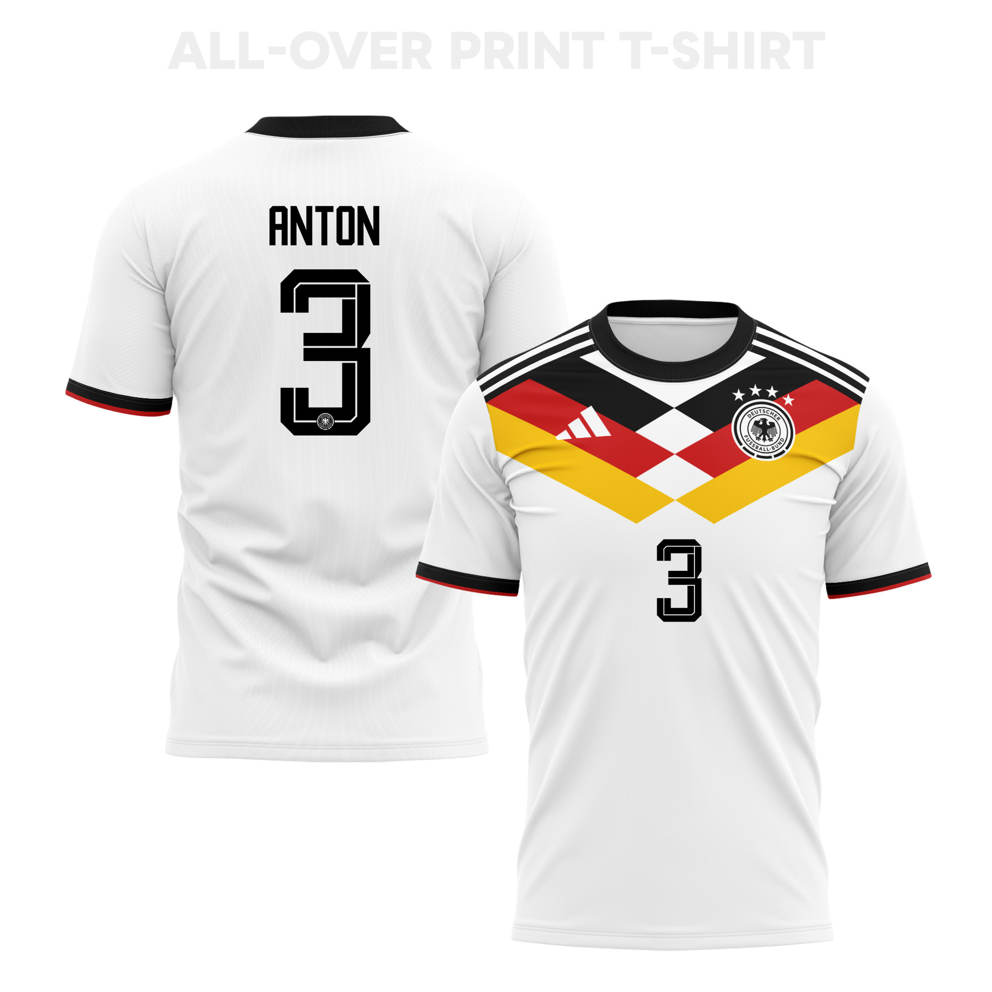 Waldemar Anton 3 Germany 2026 Home 3D T-Shirt Fully Printed – Unisex, White - Jersey Teams
