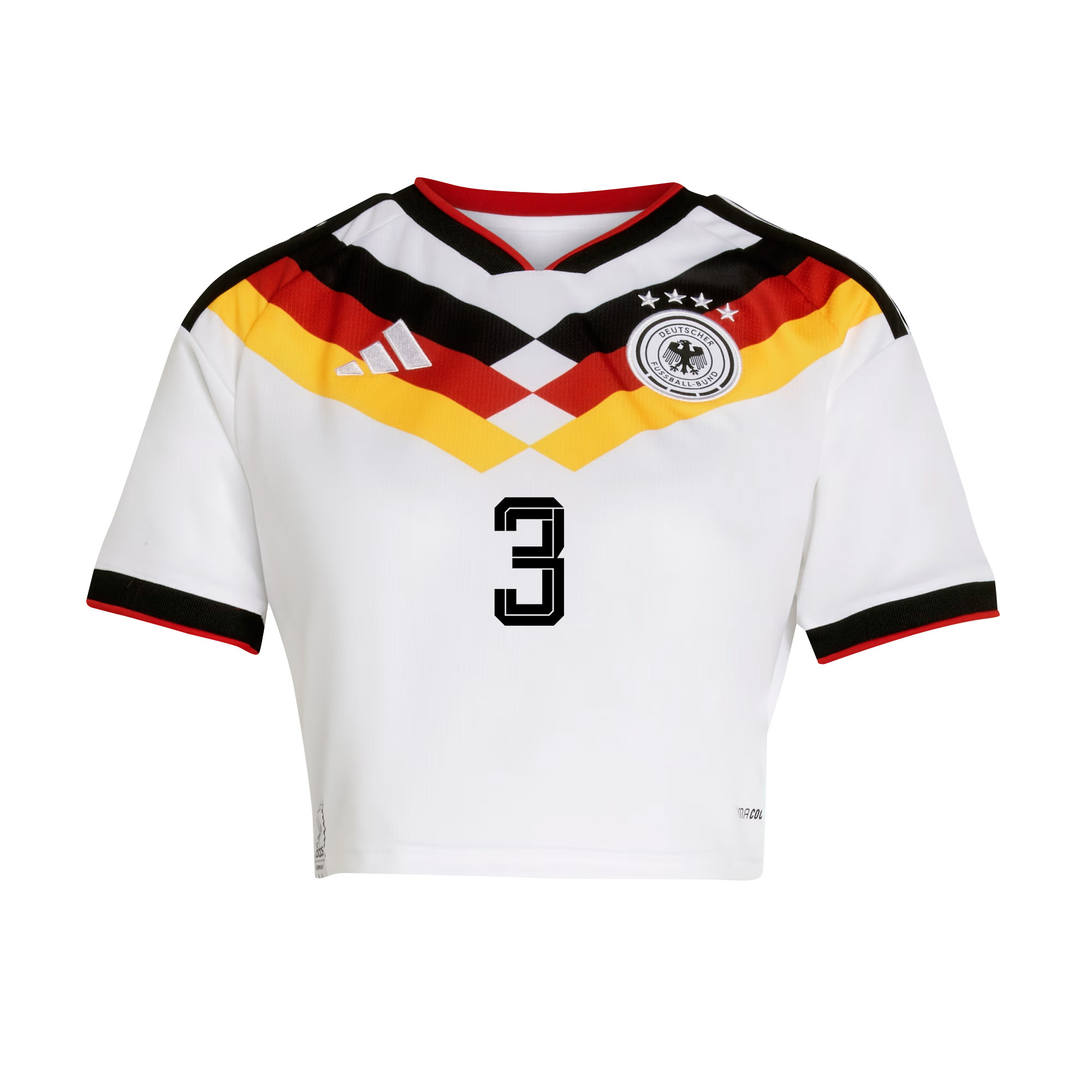 Waldemar Anton 3 Germany 2026 Home Women’s Cropped Jersey - White - Jersey Teams