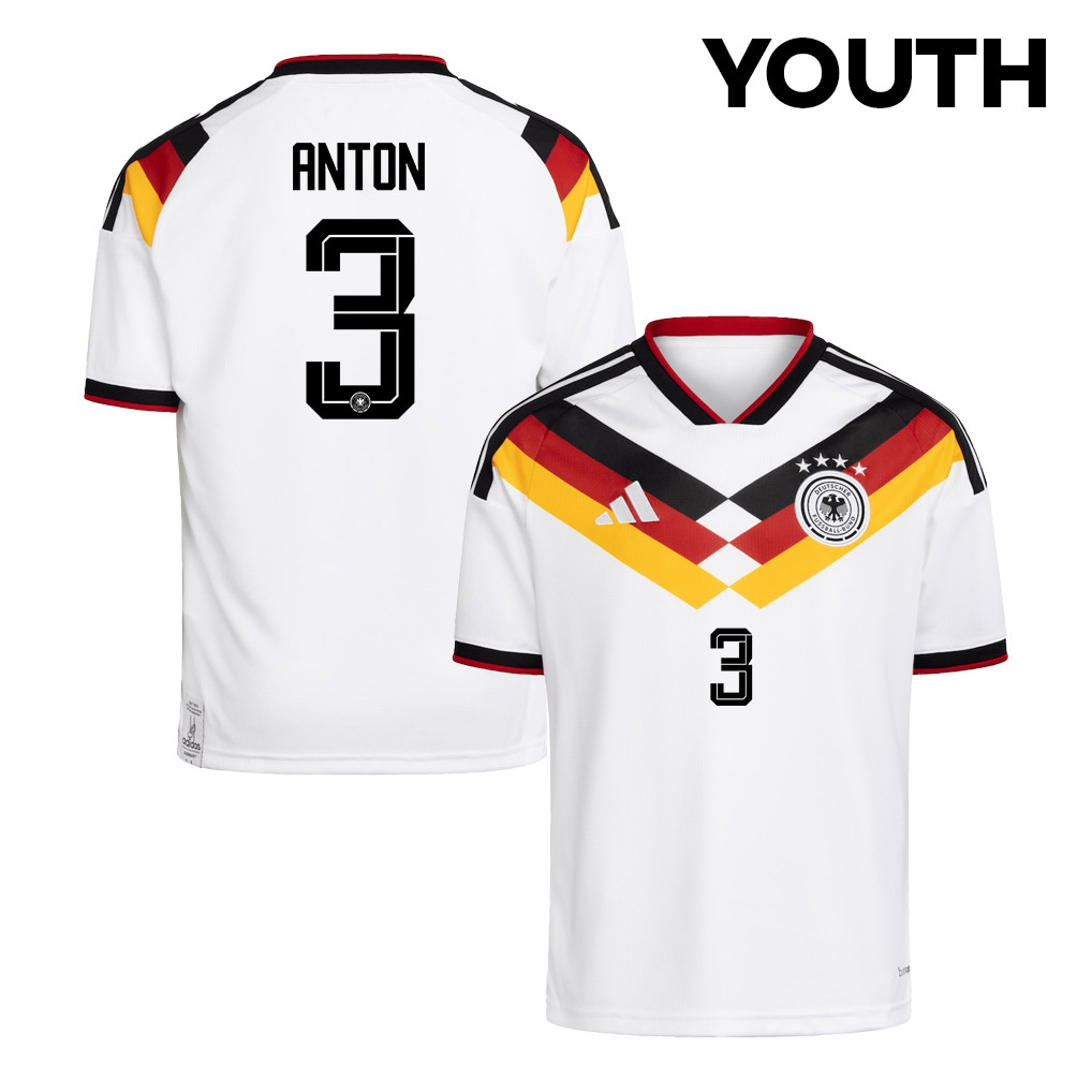 Waldemar Anton 3 Youth Germany National Team 2026 Home Jersey - White - Jersey Teams