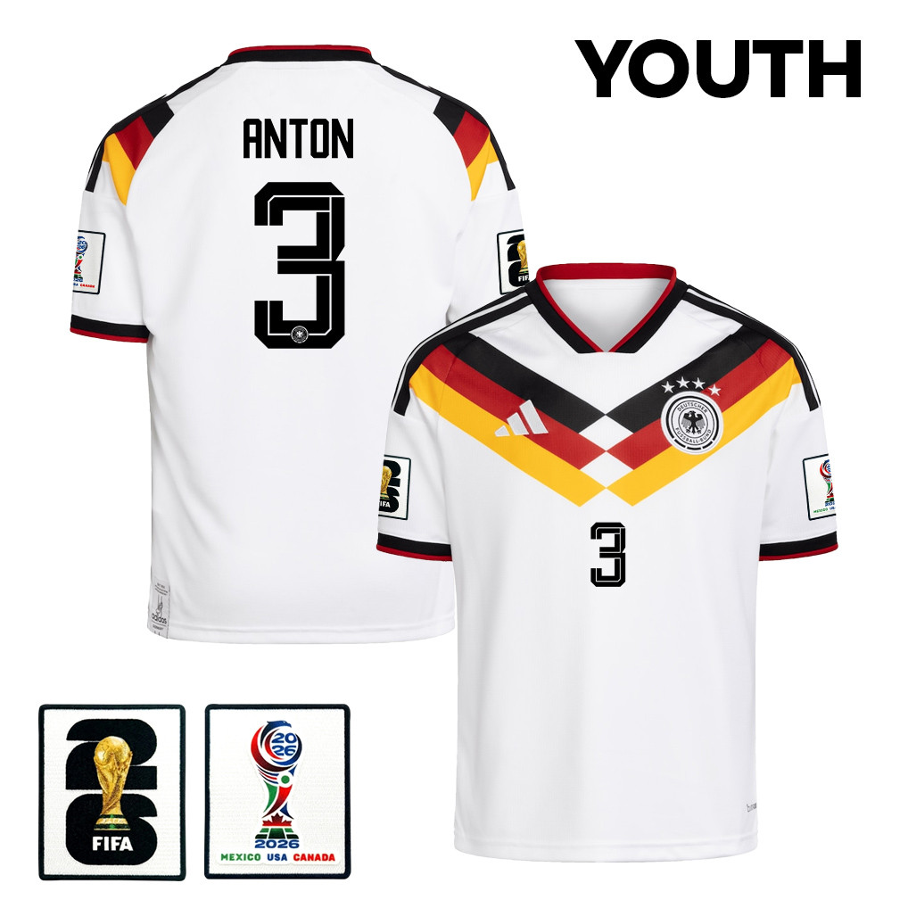 Waldemar Anton 3 Youth Germany National Team 2026 Home Jersey – White – Jersey Teams